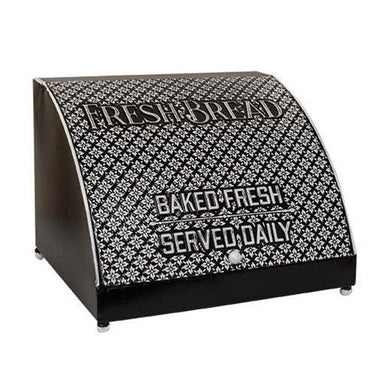 Embossed Bread Box Black - The Fox Decor